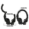 Fashion Stainless Steel Skull Totem Geometric Electroplated Auricle Earlobe Earrings