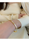 Fashion Stainless Steel Snake Shaped Bracelet With White Shell And Micro Inlaid Diamond Design Vacuum Plated