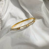 Fashion Stainless Steel Snake Shaped Bracelet With White Shell And Micro Inlaid Diamond Design Vacuum Plated