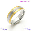 Fashion Stainless Steel Zircon Fourclaw Ring Set With Diamonds Geometric Style For Women And Couples