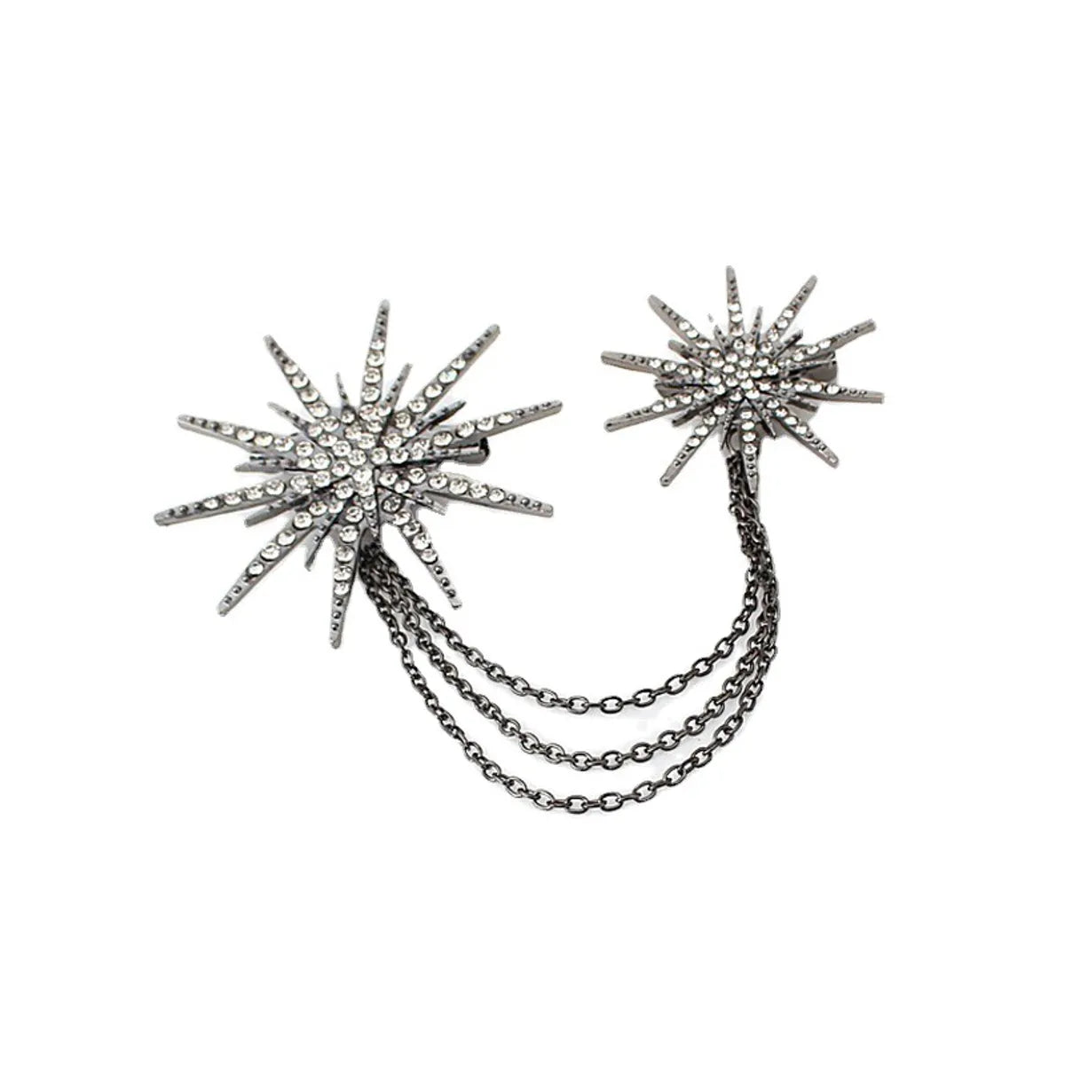 Fashion Star Alloy Plating Inlay Rhinestones Women'S Brooches