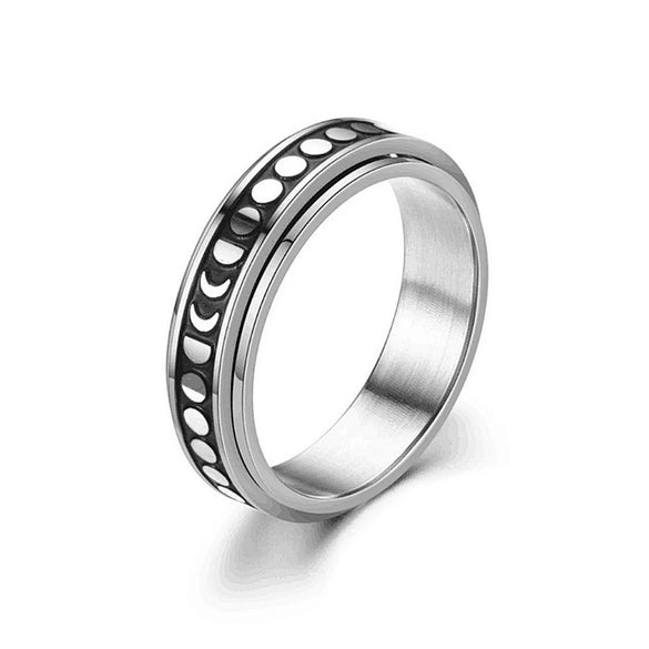 Sources Wholesale Xingyue Couple Ring Double-layer Rotating Dynamic Decompression Anti-anxiety Pressure Titanium Steel Ring
