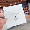 Titanium Steel Fashion Inlay Star Heart Shape Crown Rhinestones Pendant Necklace