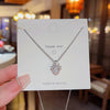 Titanium Steel Fashion Inlay Star Heart Shape Crown Rhinestones Pendant Necklace