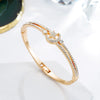 Fashion Star Moon 18K Gold Plated Rhinestones Alloy Wholesale Bangle