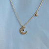 Ins Style Star And Moon Necklace Women'S All-Match Copper Plated Gold Fashion Jewelry Autumn New Products In Stock Necklace