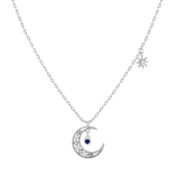 Ins Style Star And Moon Necklace Women'S All-Match Copper Plated Gold Fashion Jewelry Autumn New Products In Stock Necklace