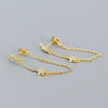 Fashion Star Moon Sterling Silver Ear Studs Plating Chain Zircon 925 Silver Earrings