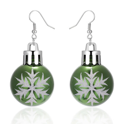 1 Pair Fashion Star Stripe Snowflake Resin Drop Earrings