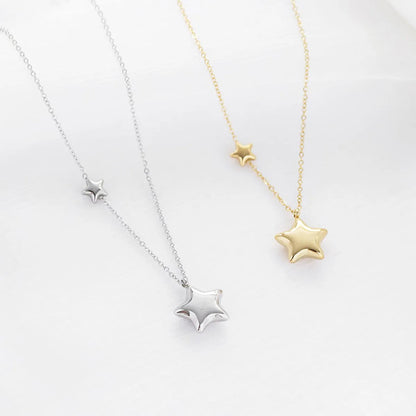 Fashion Star Titanium Steel Necklace Plating Stainless Steel Necklaces 1 Piece