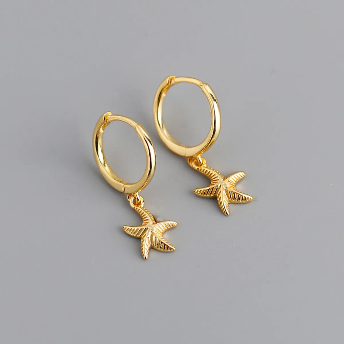 Fashion Starfish Sterling Silver Plating Drop Earrings 1 Pair