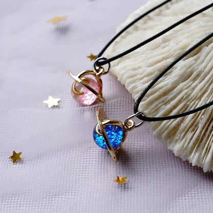 Fashion Starry Sky Alloy Artificial Gemstones Pendant Necklace