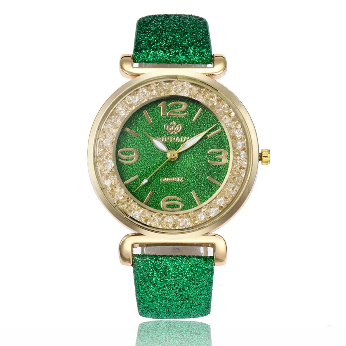 Fashion Starry Sky Glitter Belt Ball Dial Quartz Watch