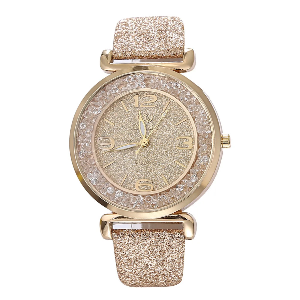 Fashion Starry Sky Glitter Belt Ball Dial Quartz Watch