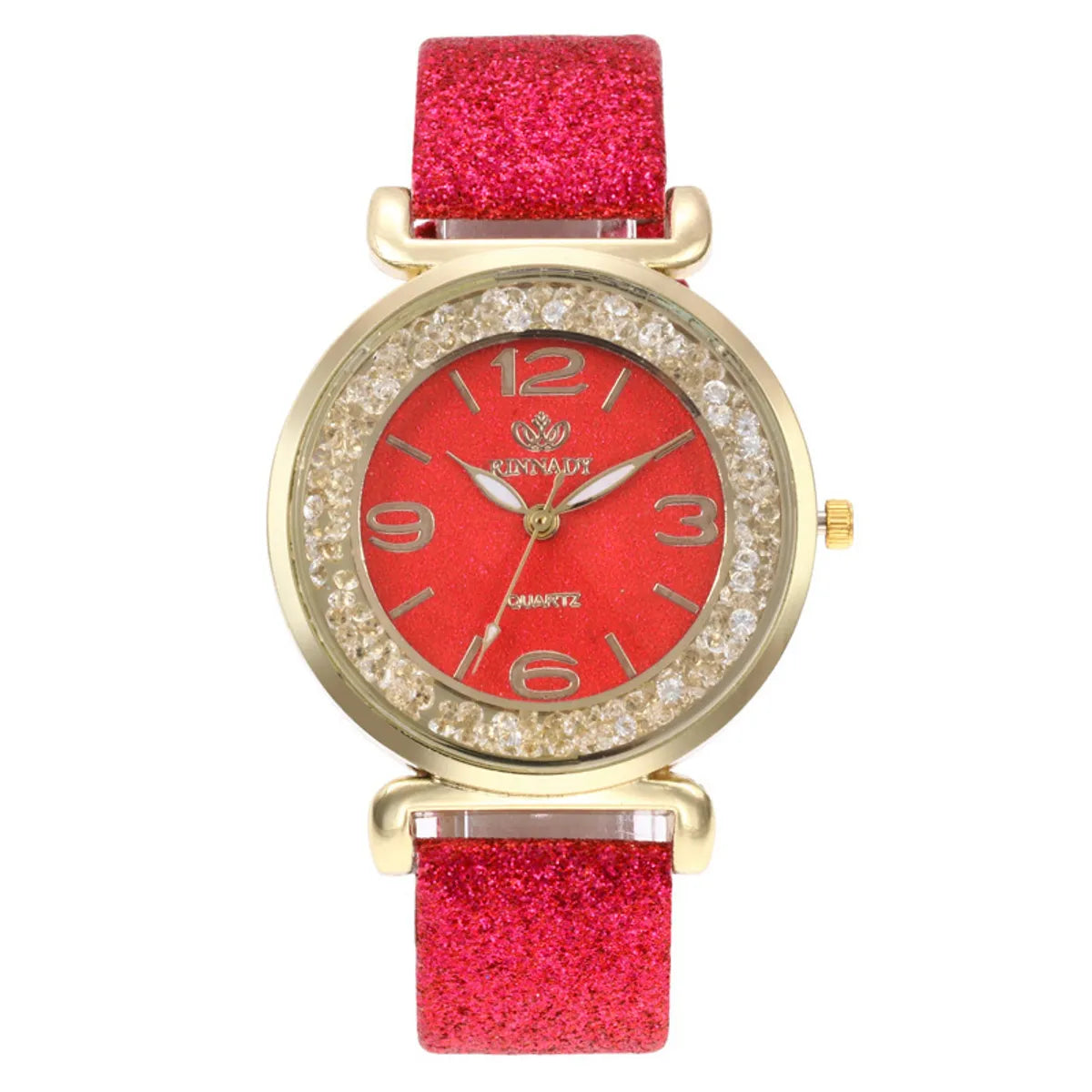 Fashion Starry Sky Glitter Belt Ball Dial Quartz Watch