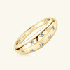 Fashion Stars Moissanite S925 Sterling Silver Finger Ring With Constellation And Geometric Patterns And Electroplating Treatment