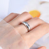 Fashion Stars Moissanite S925 Sterling Silver Finger Ring With Constellation And Geometric Patterns And Electroplating Treatment