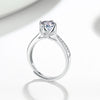 Fashion Sterling Silver Moissanite Ring For Women Geometric Adjustable Electroplated Couple Ring