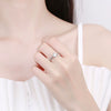 Fashion Sterling Silver Moissanite Ring For Women Geometric Adjustable Electroplated Couple Ring