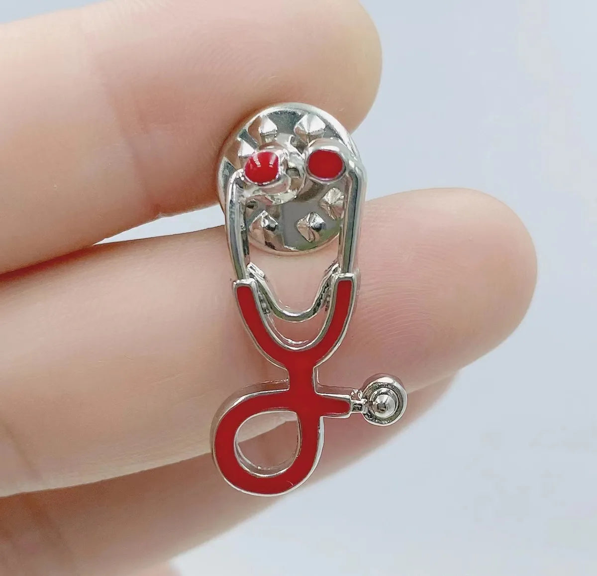 Fashion Stethoscope Alloy Enamel Unisex Brooches