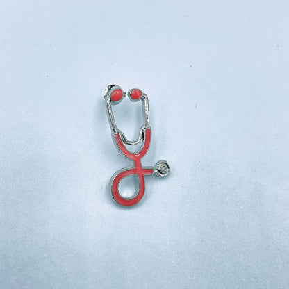 Fashion Stethoscope Alloy Enamel Unisex Brooches