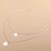 Fashion Street Shooting Metal Chain Size Sequin Necklace Simple Round Double Clavicle Chain For Women