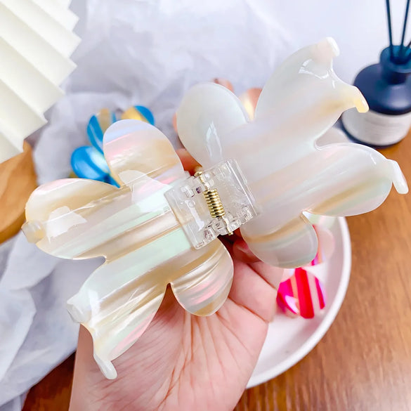 Fashion Stripe Plastic Handmade Hair Claws 1 Piece