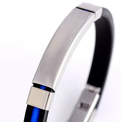 Fashion Stripe Stainless Steel Bangle 1 Piece