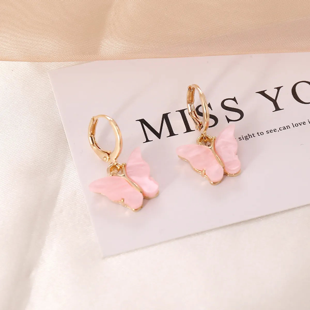 Butterfly Plating Alloy No Inlaid 18K Gold Plated Earrings