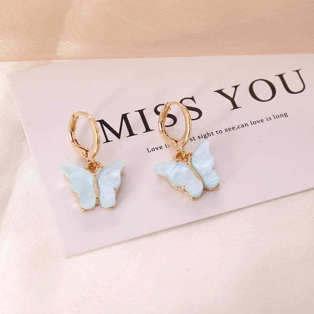 Butterfly Plating Alloy No Inlaid 18K Gold Plated Earrings