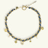 Fashion Summer Ocean Titanium Steel Necklace With Devil's Eye Star Heart Multipendant Electroplating