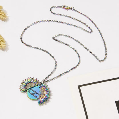 Fashion Sunflower Alloy Plating Flower Metal Necklace