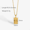 Fashion Sunshine Rectangular Pendant 18k Stainless Steel Necklace