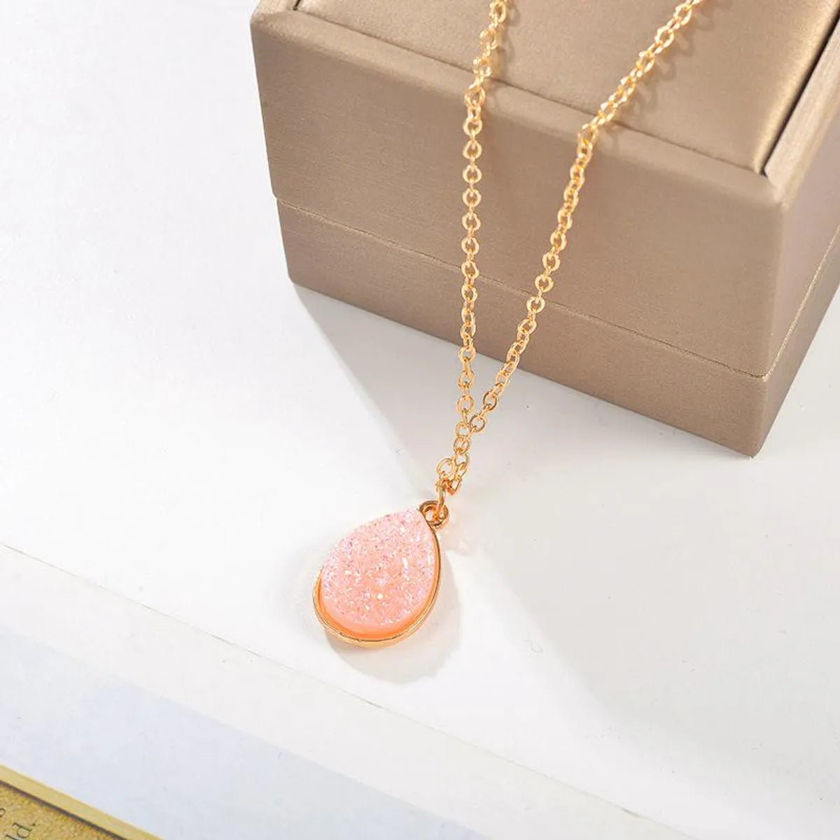 Fashion Sweet Crystal Cluster Drop Alloy Necklace Nhdp152730