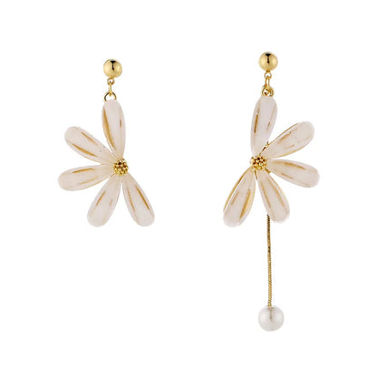 Fashion Sweet Flower Alloy Plating Artificial Pearls Women'S Ear Clips Earrings