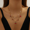 Fashion Sweet Fruit Style Stainless Steel Pendant Necklace With Electroplating And Three Dimensional Design