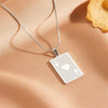 Fashion Sweet Geometric Titanium Steel Poker Frosted Pendant Necklace For Women With Electroplating Treatment