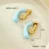 Fashion Sweet Wind Oil Drop Geometric Stainless Steel Electroplated Women's Earrings