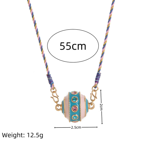 Fashion Tarot Necklace Copper Gold Plated Geometric Minimalist Pendant Unisex
