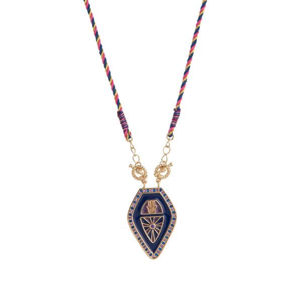 Fashion Tarot Necklace Copper Gold Plated Geometric Pendant Unisex Minimalist Style