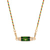 Fashion Tarot Necklace Copper Gold Plated Geometric Pendant Unisex Minimalist Style