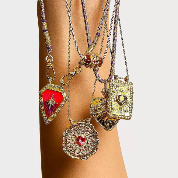Fashion Tarot Necklace Copper Gold Plated Geometric Pendant Unisex