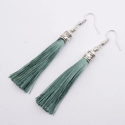 Fashion Tassel Alloy Plating Women'S Drop Earrings 1 Pair