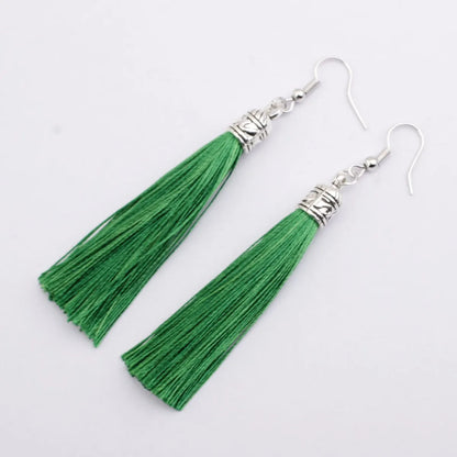 Fashion Tassel Alloy Plating Women'S Drop Earrings 1 Pair