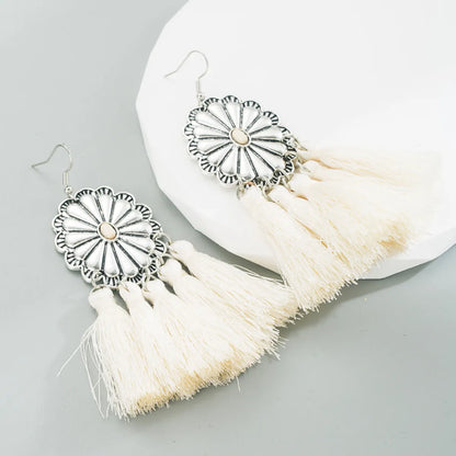 Fashion Tassel Alloy Tassel Turquoise Earrings 1 Pair