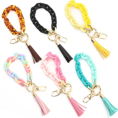 Fashion Tassel Arylic Women'S Bag Pendant Keychain 1 Piece