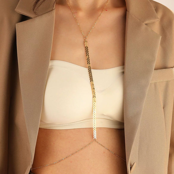 Fashion Tassel Round Bead Waist Chain Body Chain For Women