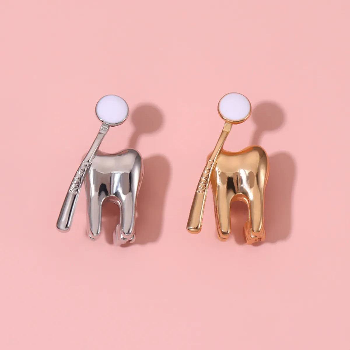 Fashion Teeth Alloy Plating Unisex Brooches