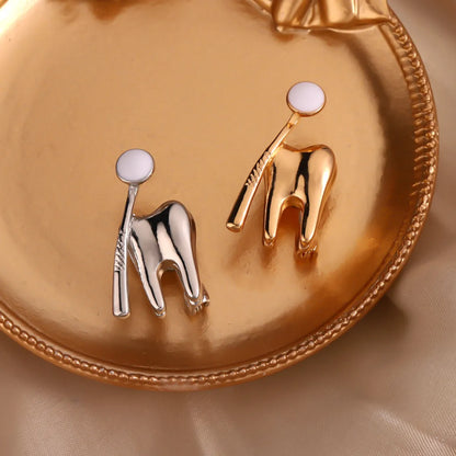 Fashion Teeth Alloy Plating Unisex Brooches