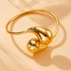 Fashion Temperament Big Water Drop Stainless Steel Gold Plated Bracelet With Electroplating Treatment